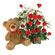 teddy bear with red roses. Auckland